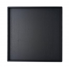 BLACK TRAY, STAINED OAK, LOUISE ROE BLACK TRAY, STAINED OAK, LOUISE ROE