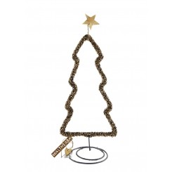 CHRISTMAS TREE, GOLD, 25 CM